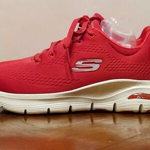 Skechers Red Athletic Shoes